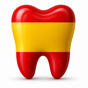 Icono per al idioma en castellà, se tracta d'un molar pintat amb la bandera Española